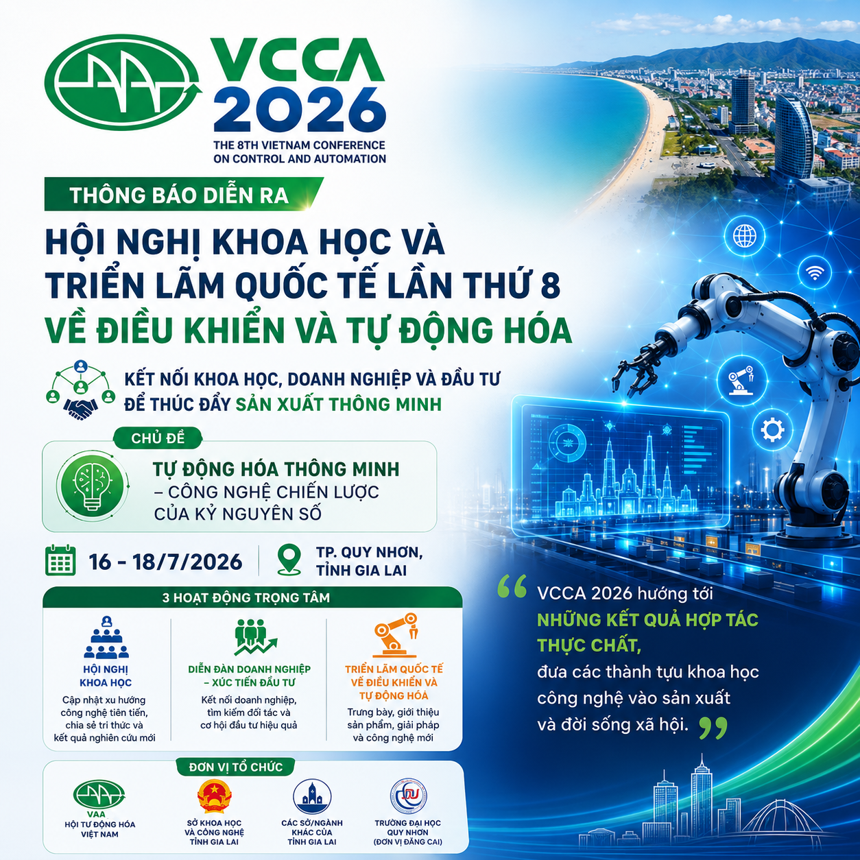 Quy Nhơn sẽ trở thành tâm điểm ngành Tự động hóa tháng 07/2026